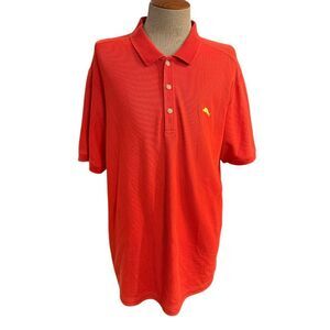 Tommy Bahama SUPIMA Cotton Red Polo Shirt Sz 2XB Short Sleeve Packable